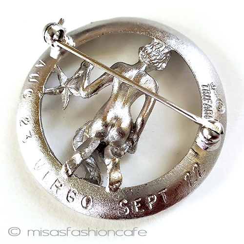 （画像用） Trifari　 トリファリ 銀星・乙女座ブローチ