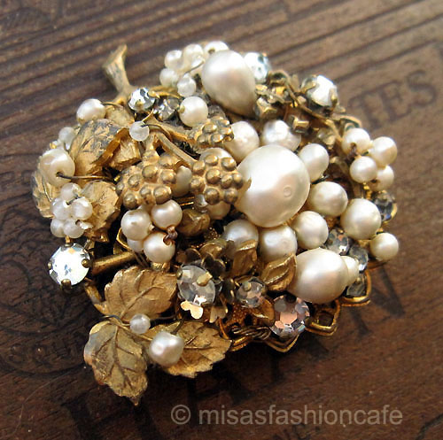 （画像用） Robert DeMarioNYC バロックパールブローチ