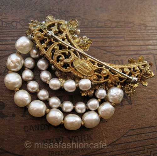 （画像用） Miriam Haskell ミリアムハスケル ブローチ