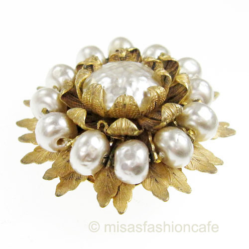 （画像用） Miriam Haskell ミリアムハスケル ブローチ