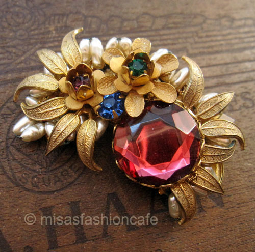 （画像用） Miriam Haskell ミリアムハスケル ブローチ