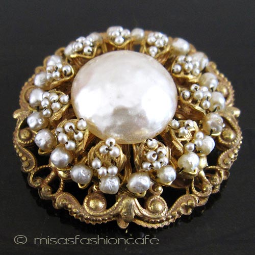 （画像用） Miriam Haskell ミリアムハスケル ブローチ