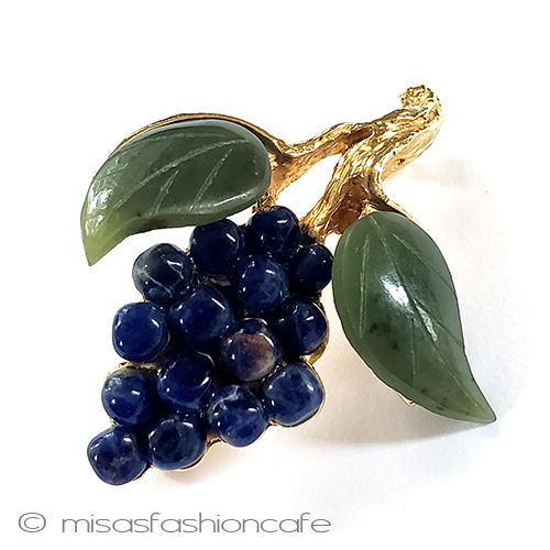 （画像用） ＳＷＯＢＯＤＡスワボダ 天然石の葡萄　ブローチ
