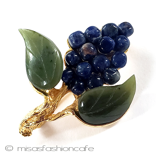 （画像用） ＳＷＯＢＯＤＡスワボダ 天然石の葡萄　ブローチ