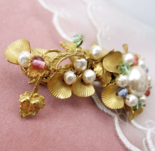 （画像用） Ｍｉｒｉａｍ　Ｈａｓｋｅｌｌ バロックパール・ブローチ