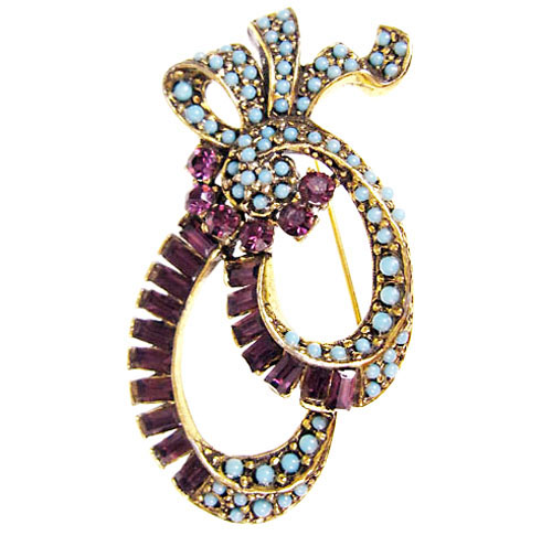 （画像用） アンティーク 　りぼんブローチ