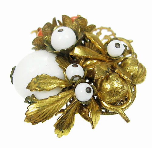 （画像用） スタンレーハグラー刻印 Hagler NYC 花ブローチ