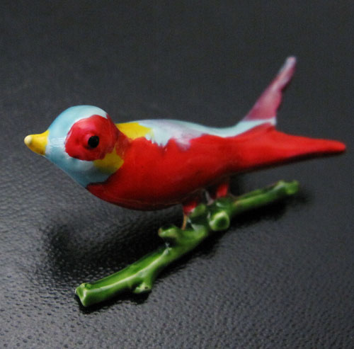 （画像用） Original By Robert　 赤い鳥　ブローチ