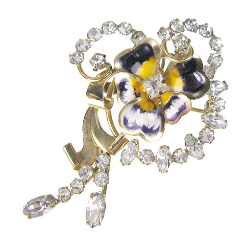 （画像用） 14Kgfスミレのお花 ペンダント兼ブローチ