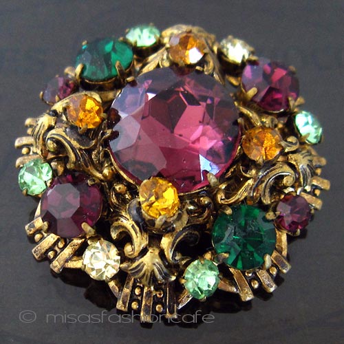 （画像用） チェコガラス　ブローチ