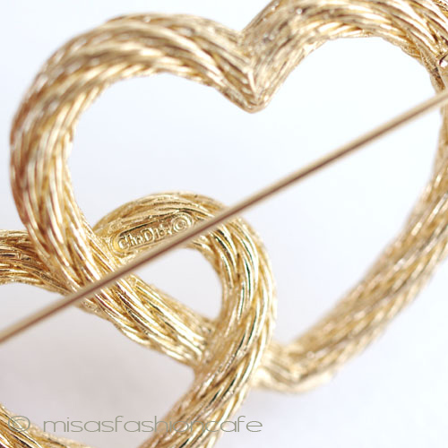 （画像用） クリスチャンディオール DIORハート　ブローチ