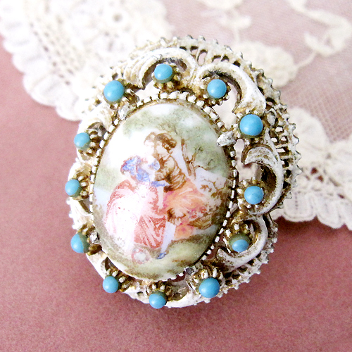 （画像用） Florenza フロレンツァ カボション ブローチ