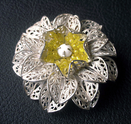 （画像用） MiriamHaskell　ブローチ ミリアムハスケル　花