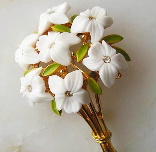 （画像用） ARTアート刻印　 フラワーブーケブローチ