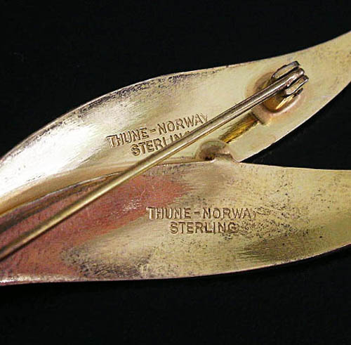 （画像用） ノルウェイ製 ブローチ SterlingSilver 銀製