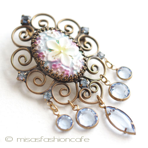 （画像用） Ｈｏｂｅ刻印　フラワー ペンダント兼ブローチ