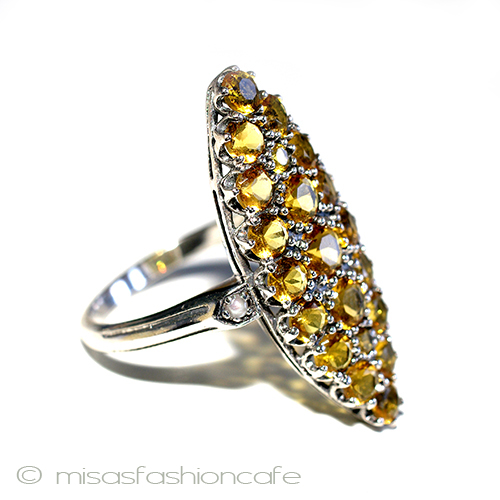 （画像用） 真珠シトリン　リング　 スターリングシルバー