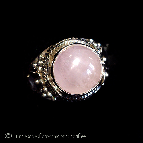 （画像用） ローズクオーツ　リング　 スターリングシルバー刻印
