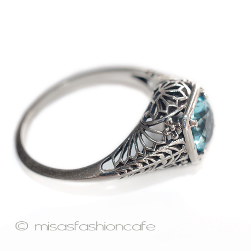 （画像用） 天然石　ブルートパーズ　 スターリングシルバー刻印