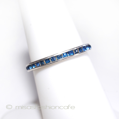 （画像用） スターリングシルバー ネイビーブルー　リング