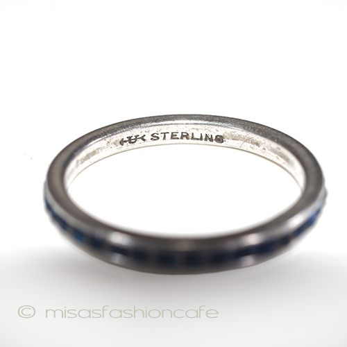 （画像用） スターリングシルバー ネイビーブルー　リング