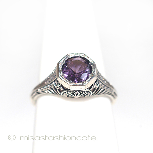 （画像用） 天然石　アメジスト　１ｃｔ　 スターリングシルバー刻印