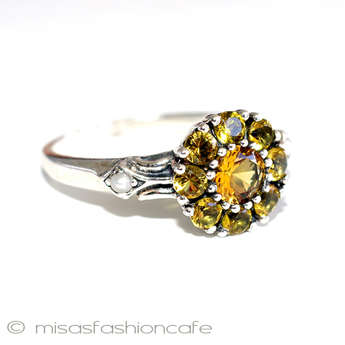 （画像用） シトリン真珠　リング スターリングシルバー