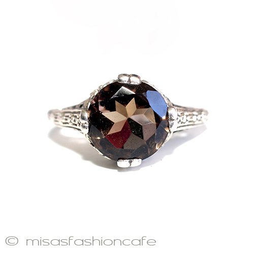 （画像用） トパーズ　リング・指輪 スターリングシルバー小花