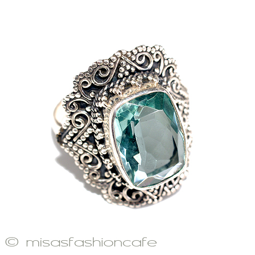 （画像用） アクアマリン　リング　 スターリングシルバー