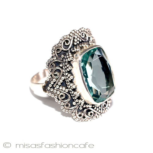 （画像用） アクアマリン　リング　 スターリングシルバー