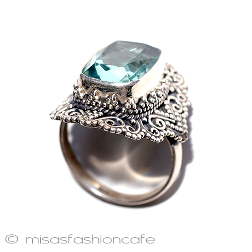 （画像用） アクアマリン　リング　 スターリングシルバー