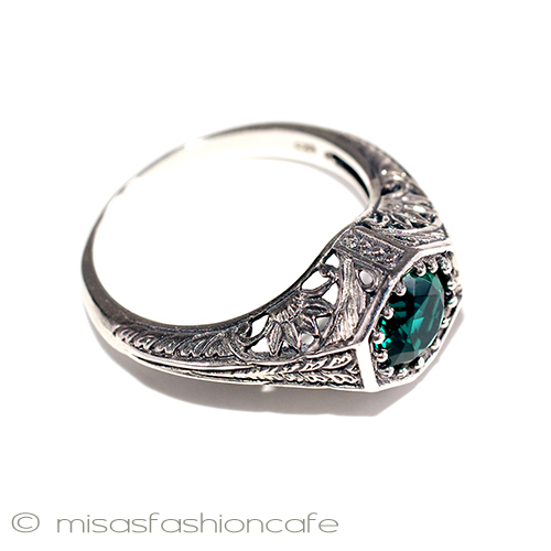 （画像用） エメラルド　リング　 スターリングシルバー