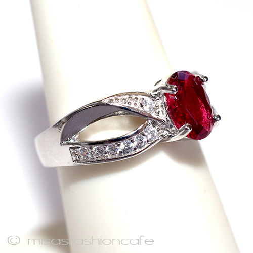 （画像用） ルビー＆トパーズ・リング スターリング925刻印指輪