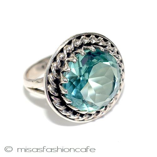 （画像用） アクアマリン　リング　 スターリングシルバー