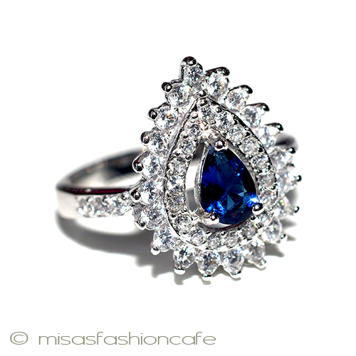 （画像用） サファイア＆トパーズ スターリング刻印リング