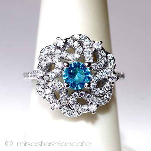 （画像用） アクアマリン＆トパーズ スターリング925リング