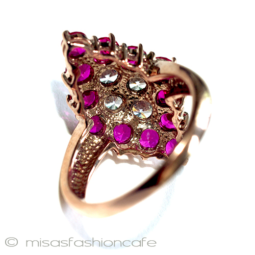 （画像用） ルビー＆サファイア・リング ピンクゴールド925指輪