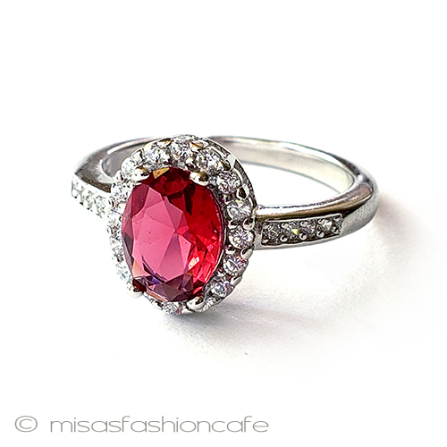 （画像用） ルビーリング　指輪 スターリングシルバー