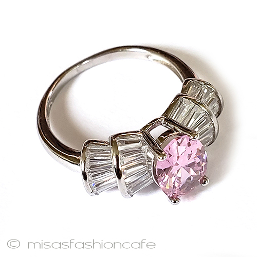 （画像用） サファイアのリボン　指輪 スターリング925 リング