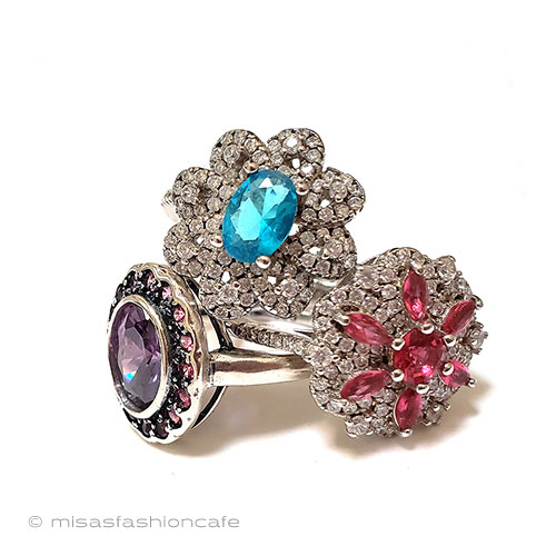 （画像用） スターリング925刻印指輪 アクアマリン銀製花リング