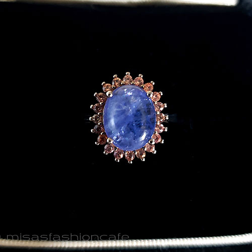 （画像用） 天然石タンザナイトのリング スターリングシルバー指輪