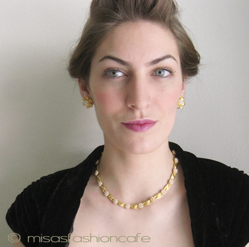 （画像用） クラウンTrifari トリファリ パール小花　3点セット