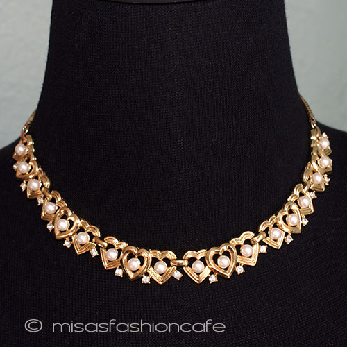 （画像用） Trifari　 トリファリ パールオープンハート