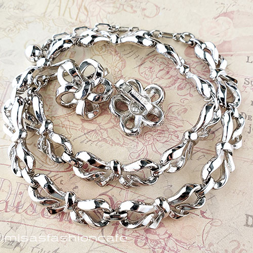 （画像用） Trifari　 トリファリ 銀リボンのセット