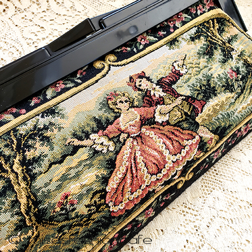（画像用） ヴィンテージ　バッグ　 タペストリー　刺繍