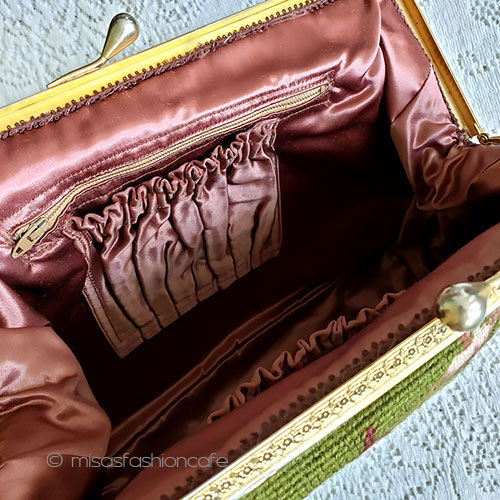 （画像用） ビンテージバッグ　特大 どんぐり刺繍プチポアン