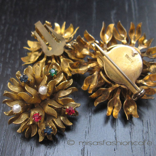 （画像用） アンティークジュエリー オーストリア製花セット