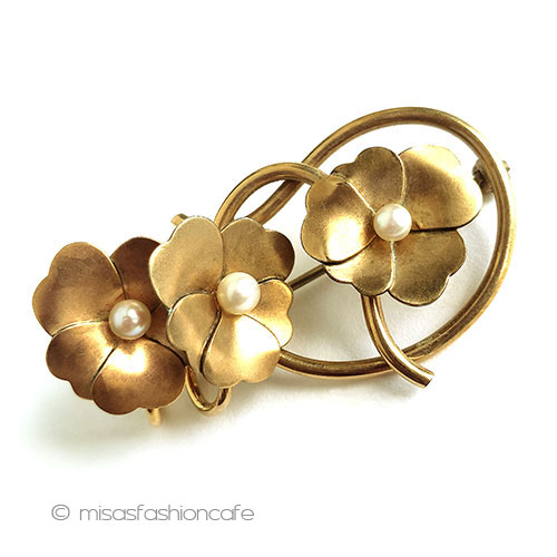 （画像用） 真珠　12Kgf　セット すみれパンジーのお花