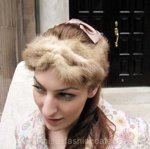 （画像用） ヴィンテージ　ハット ラビットファー