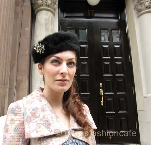 （画像用） ヴィンテージ　ハット ラインストーン